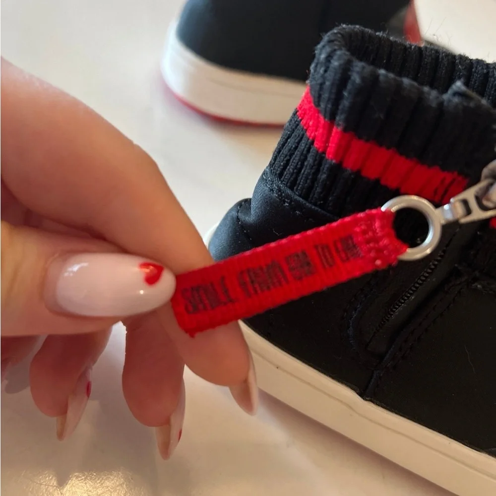 Kids Black and Red Character Shoes